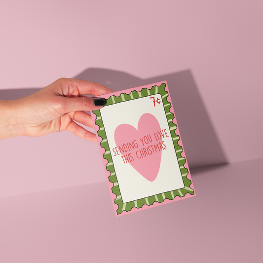 Sending Christmas Love - Christmas Card