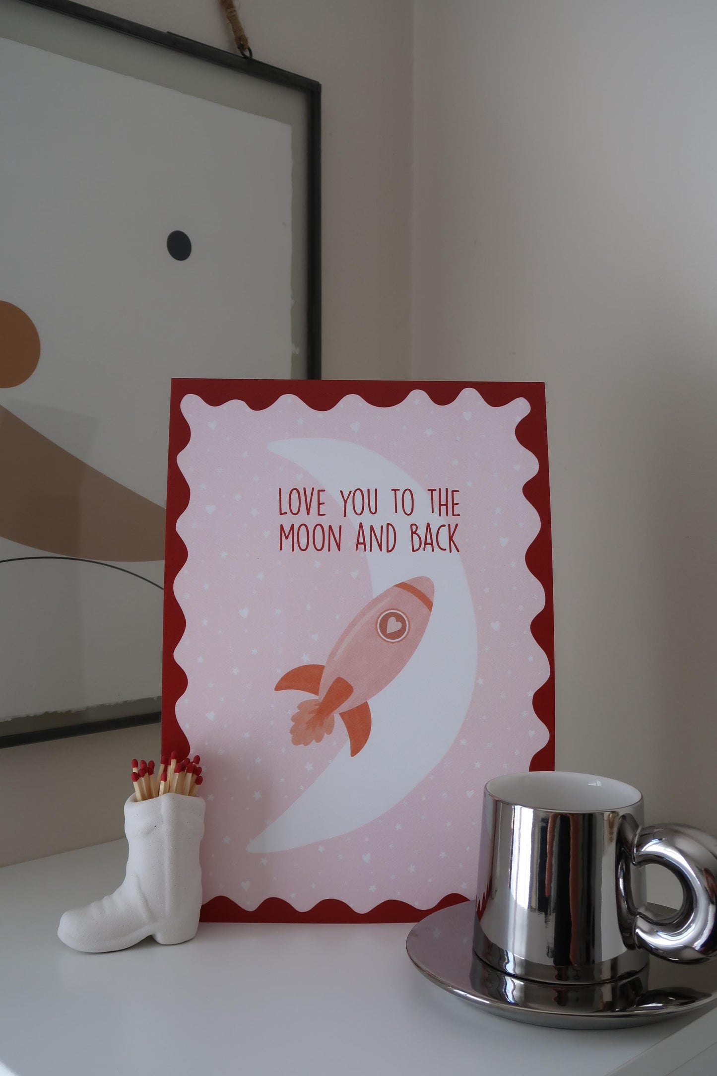Love You To The Moon and Back A4 Art Print