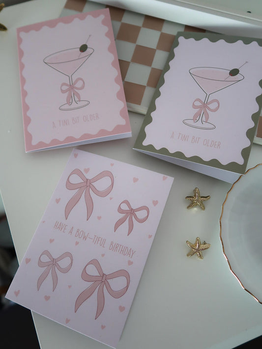 A Tini Bit Older Green Birthday Card