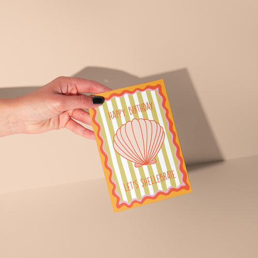 Happy Birthday Let's Shellebrate - Greeting Card