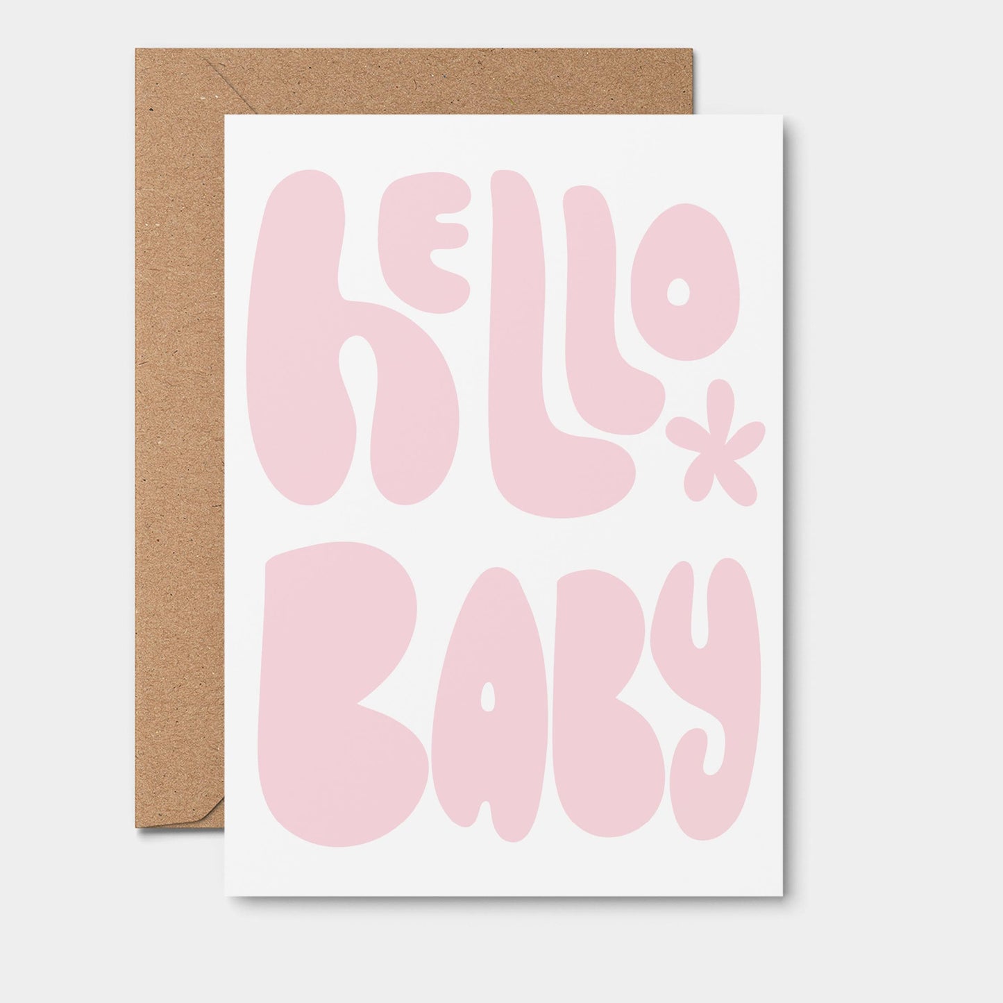 Hello Baby Pink Greeting Card