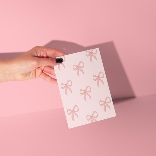 Pink Bow Card