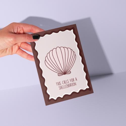 This Calls For A Shellebration - Greeting Card