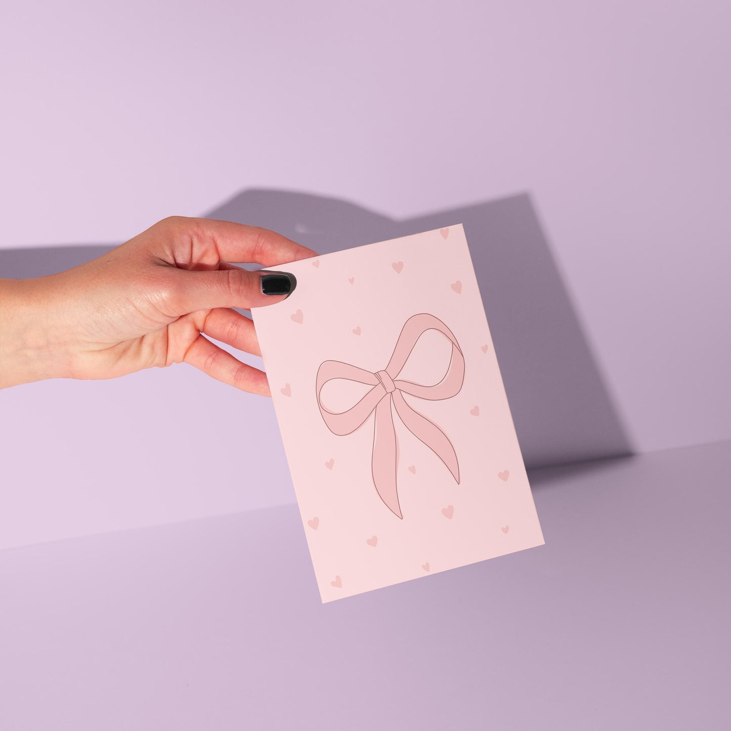 Pink Bow With Hearts