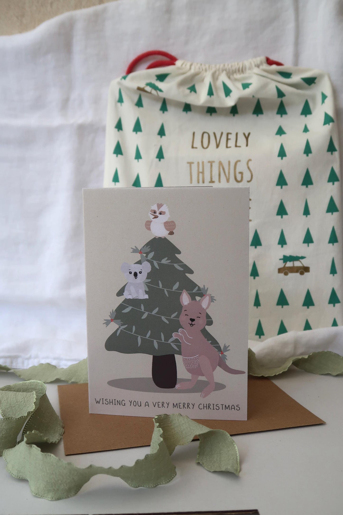 Wishing You A Merry Christmas - Australian Christmas Card