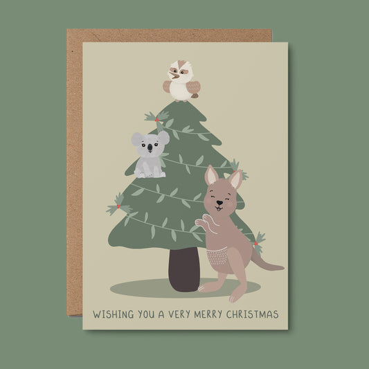 Wishing You A Merry Christmas - Australian Christmas Card