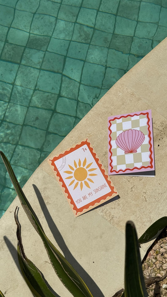 Plain Pink Shell Card