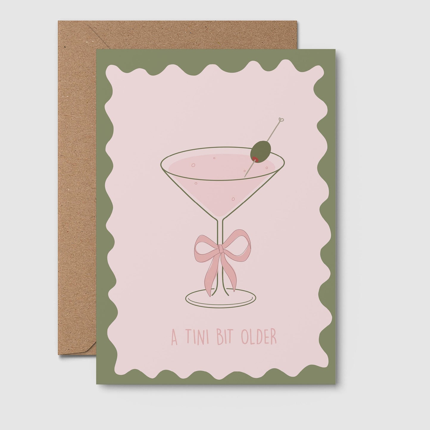 A Tini Bit Older Green Birthday Card