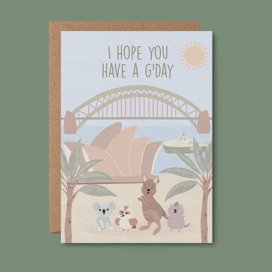 Hope You Have a G'day Pink Greeting Card