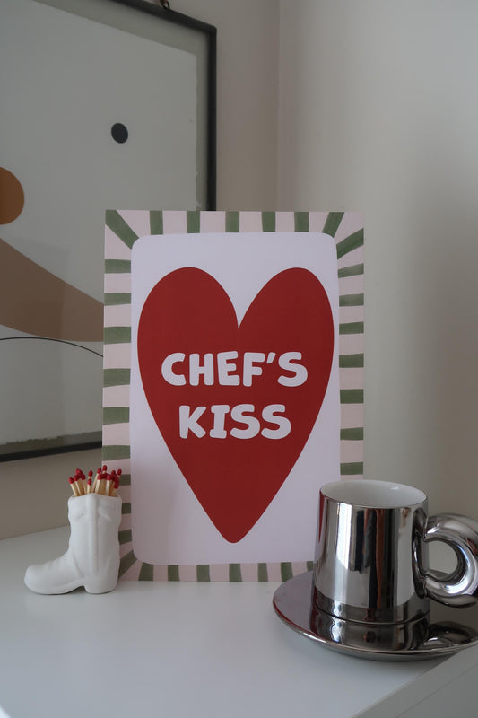 Chef's Kiss A4 Art Print