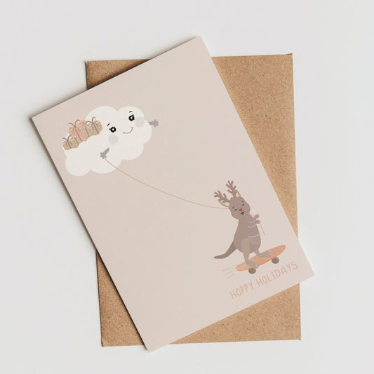 Hoppy Holidays Christmas card