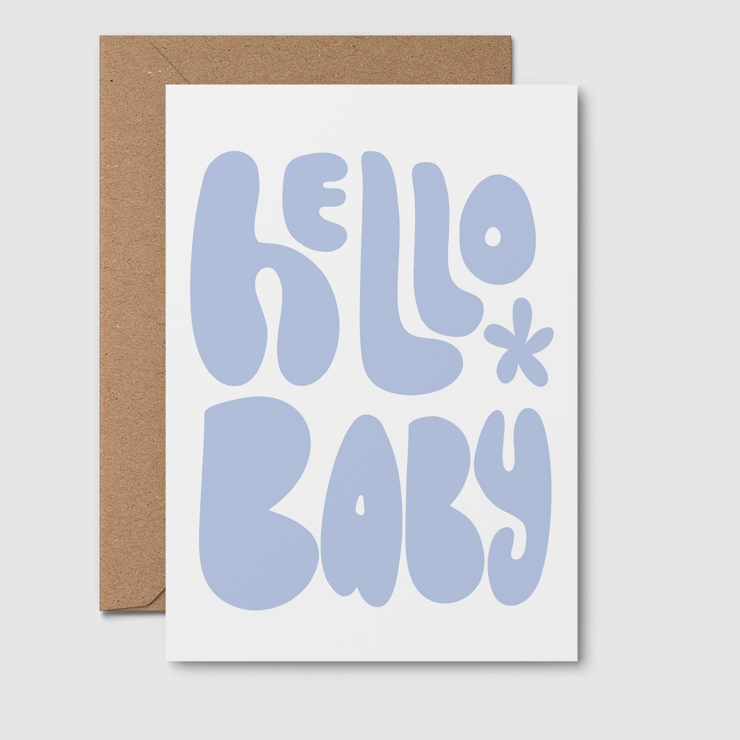 Hello Baby Blue Greeting Card