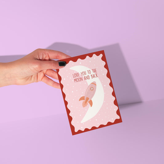 Love You To The Moon And Back Greeting Card