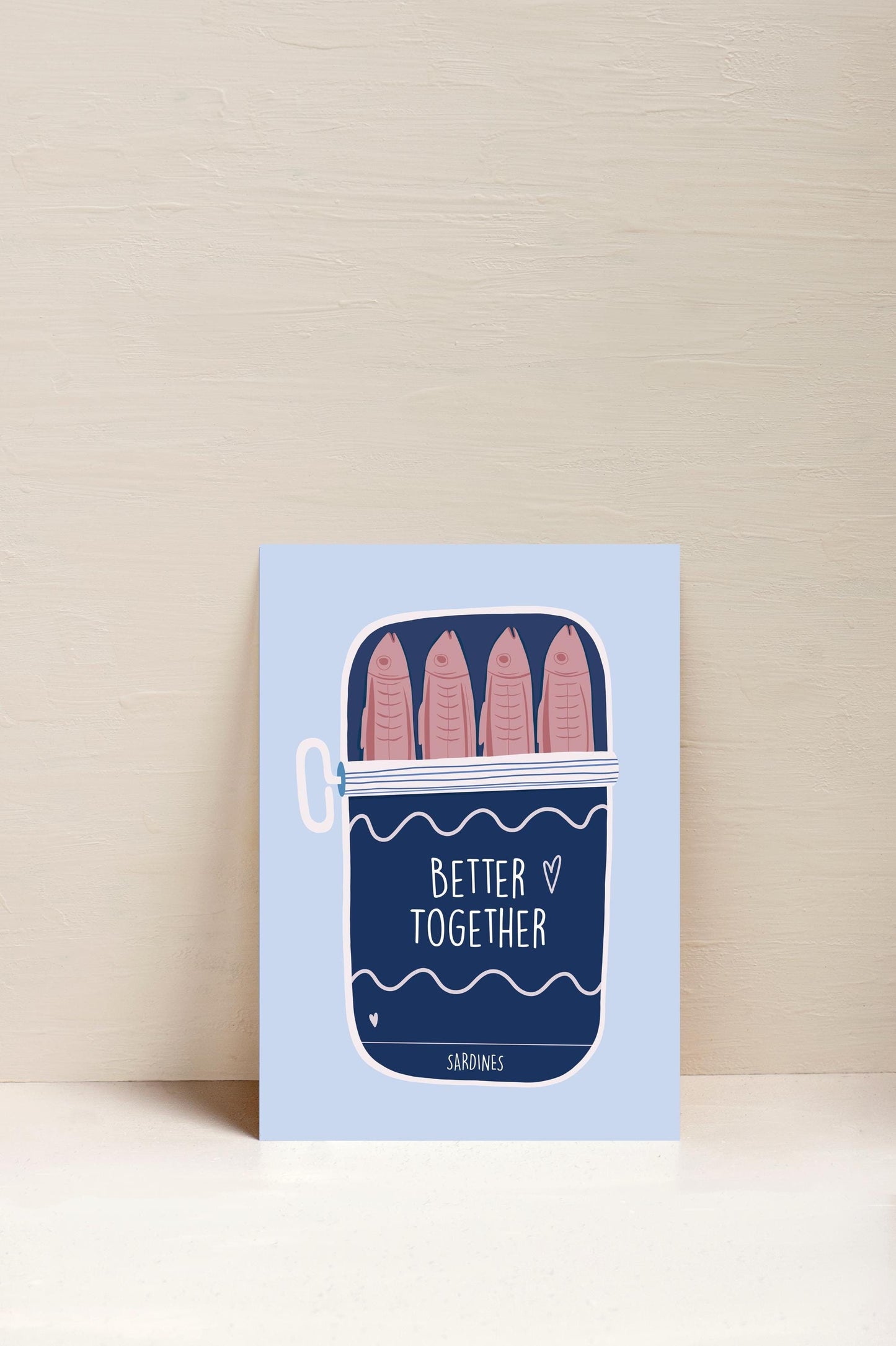 Better Together (Blue) A4 Art Print