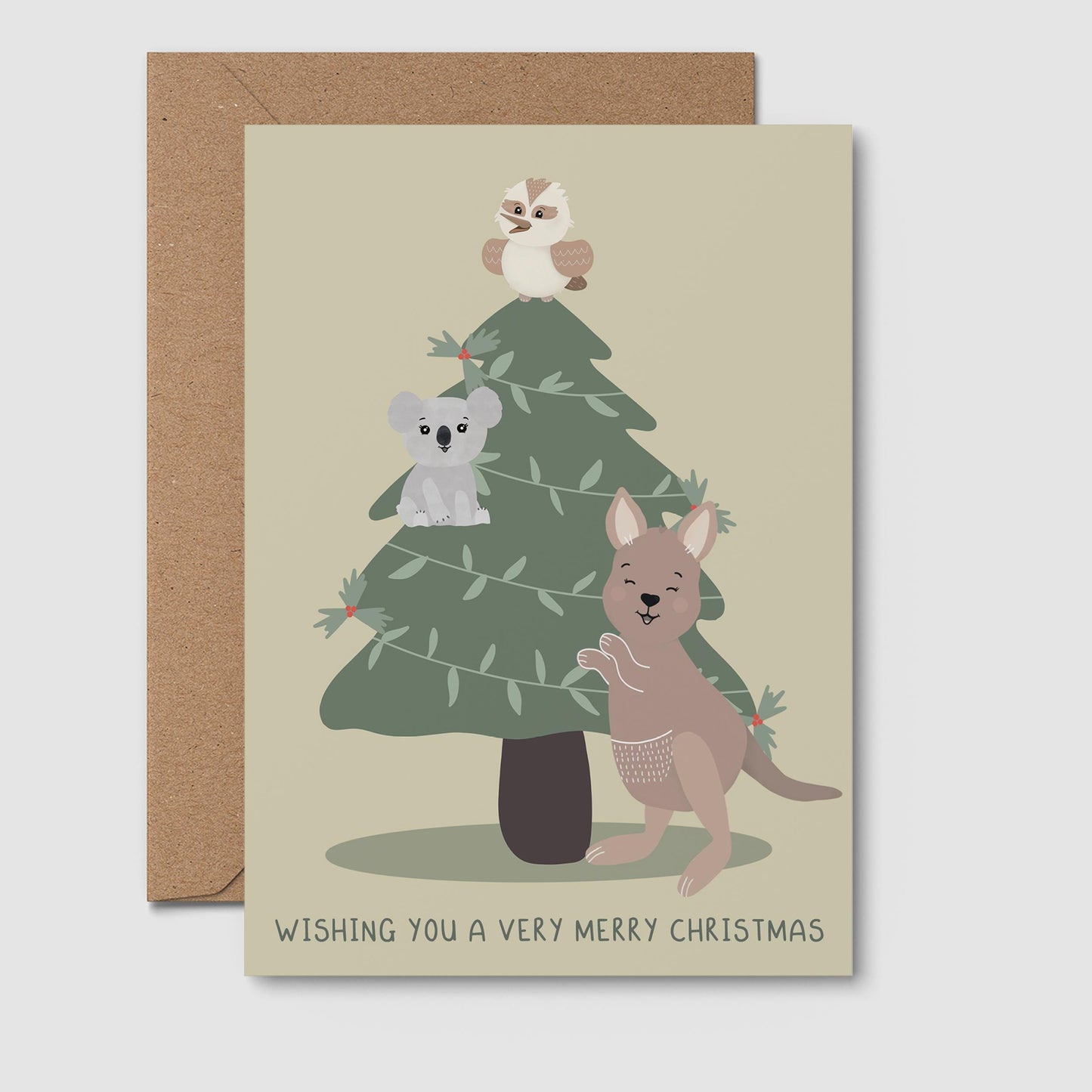 Wishing You A Merry Christmas - Australian Christmas Card