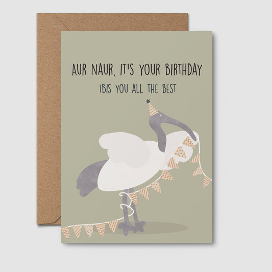 Aur Naur Bin Chicken Birthday Card