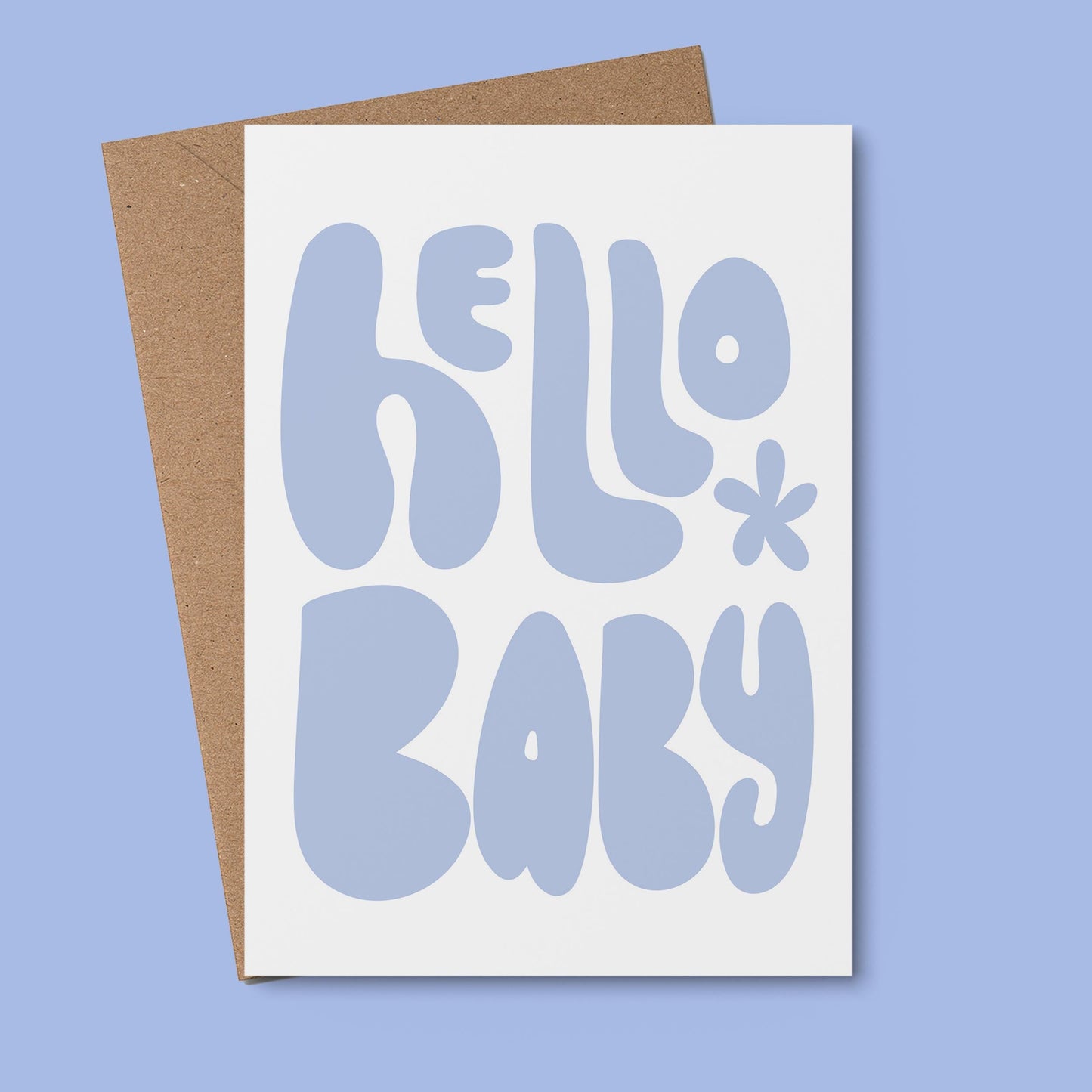Hello Baby Blue Greeting Card