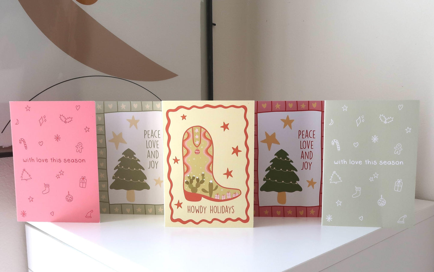 With Love This Season Pink - Christmas Card