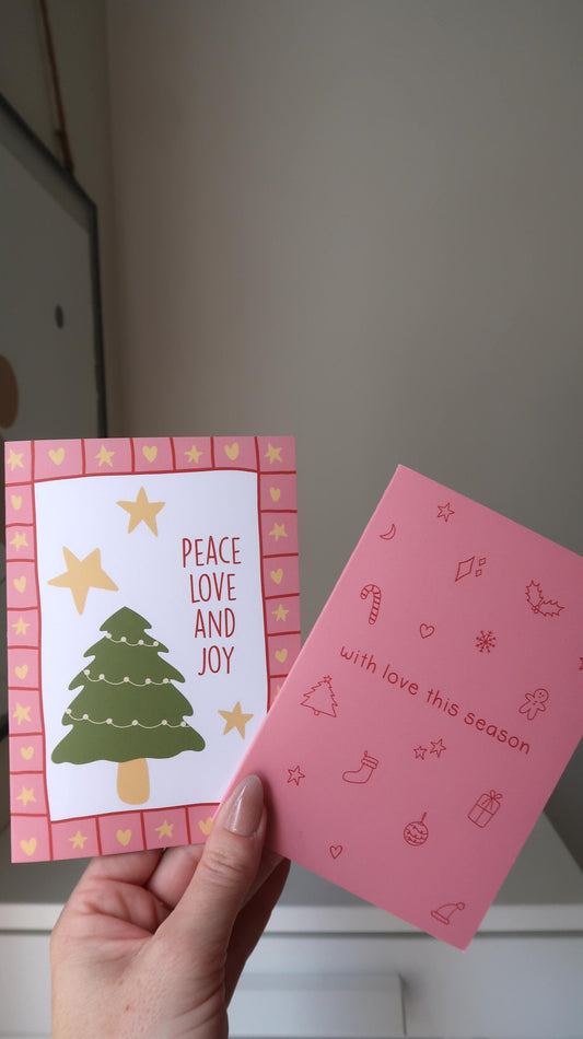 With Love This Season Pink - Christmas Card