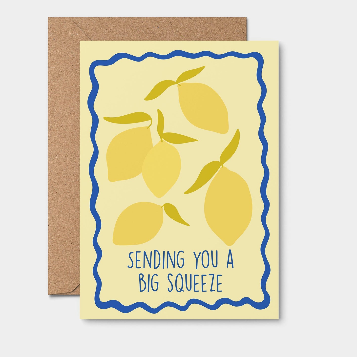 Sending You A Big Squeeze - Lemon Greeting Card