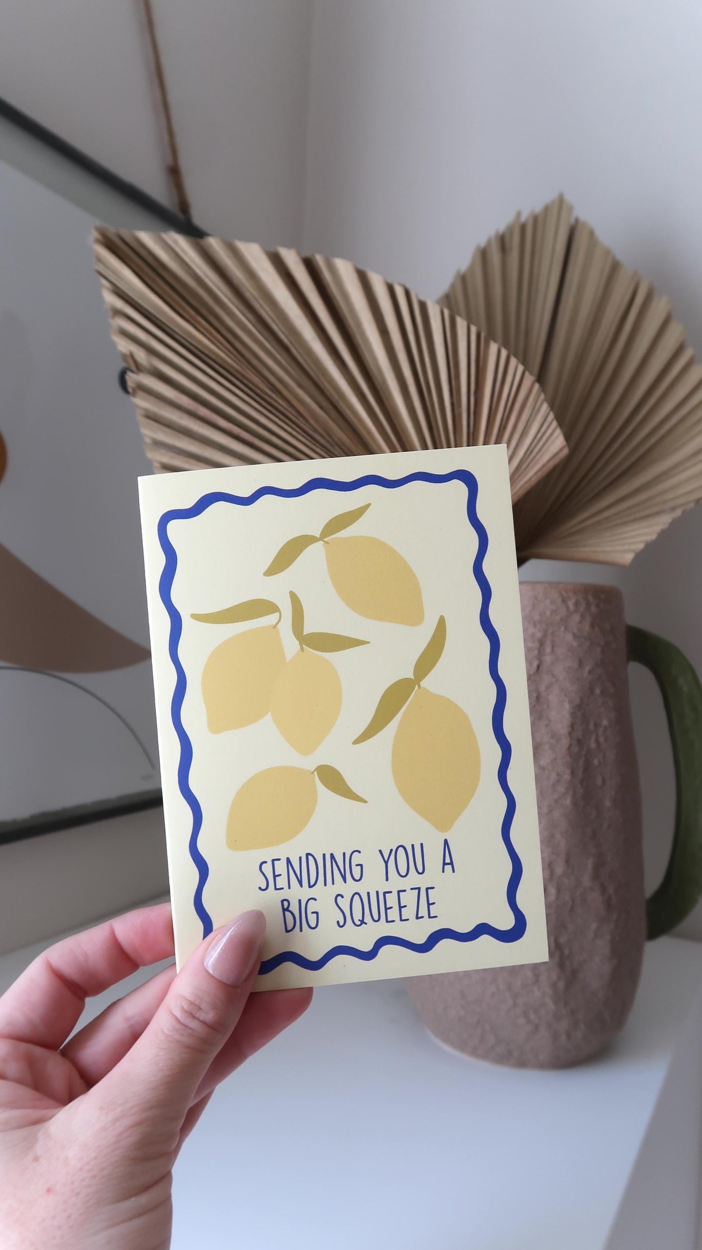Sending You A Big Squeeze - Lemon Greeting Card