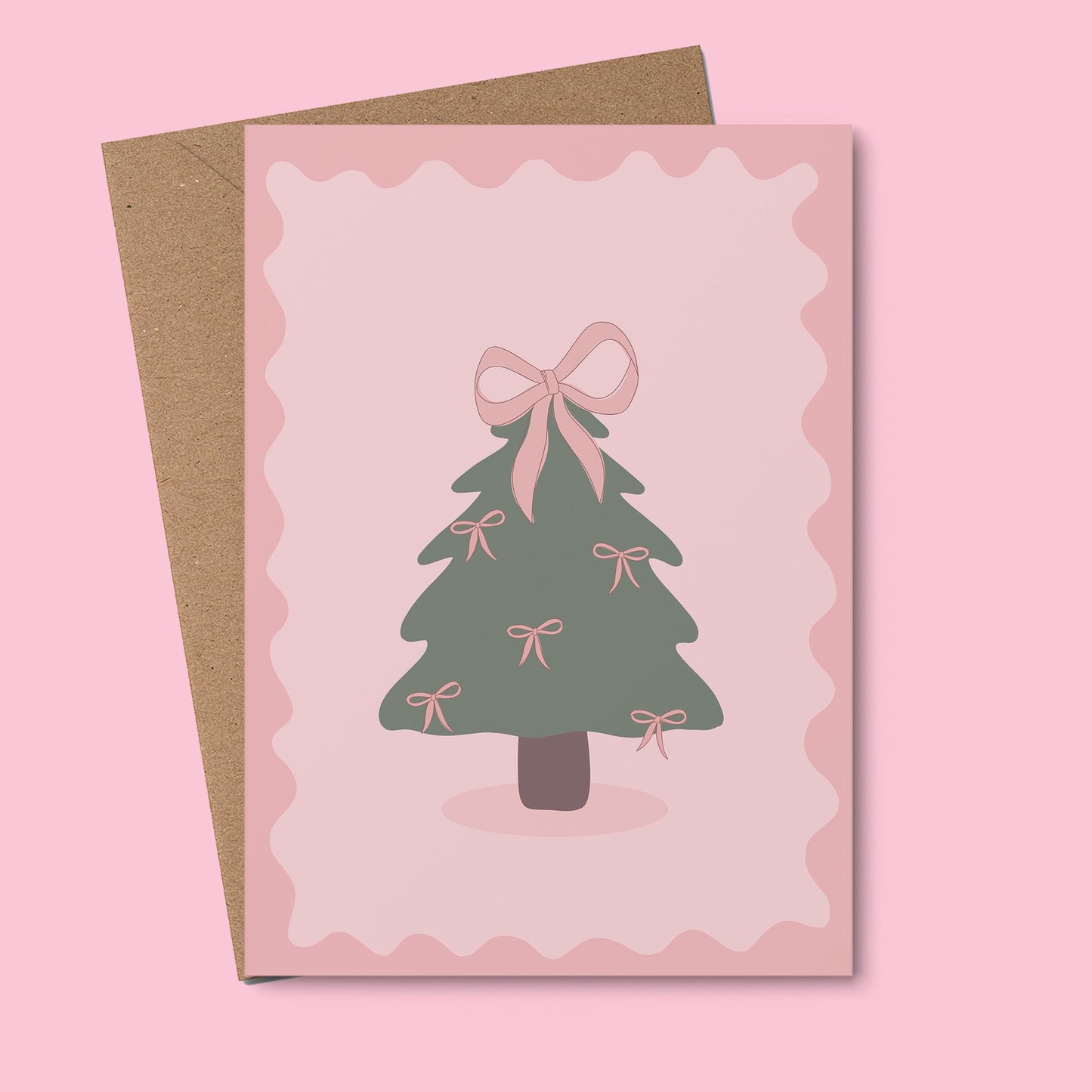 Coquette Pink Christmas Card