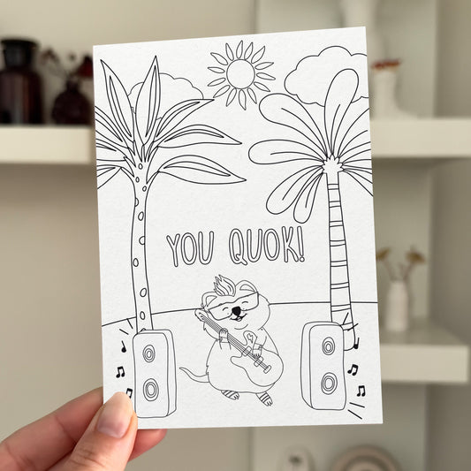 Colouring Greeting Card - Quokka