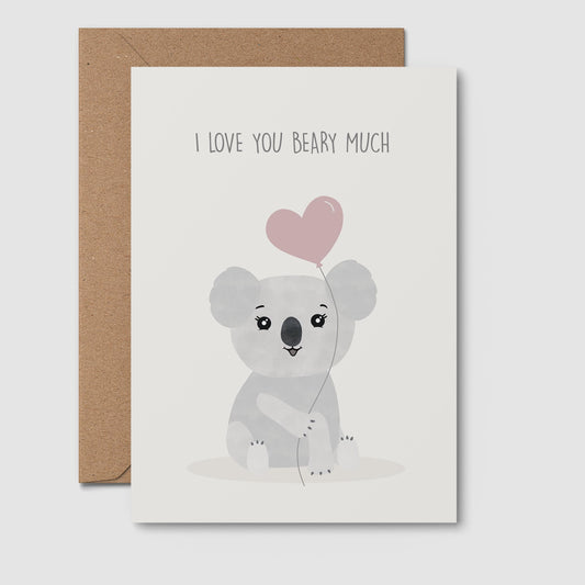 Love You Beary Much - Greeting Card