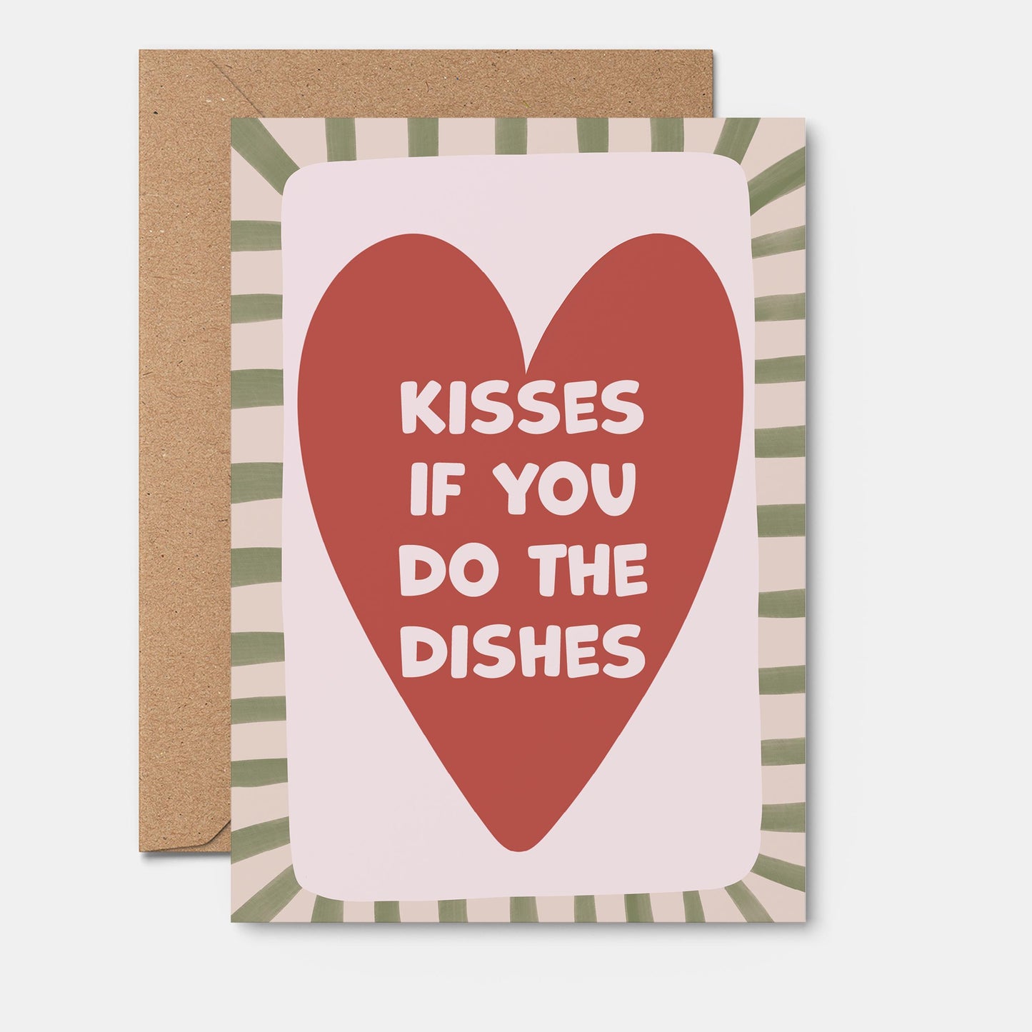 Kisses If You Do The Dishes Greeting Card