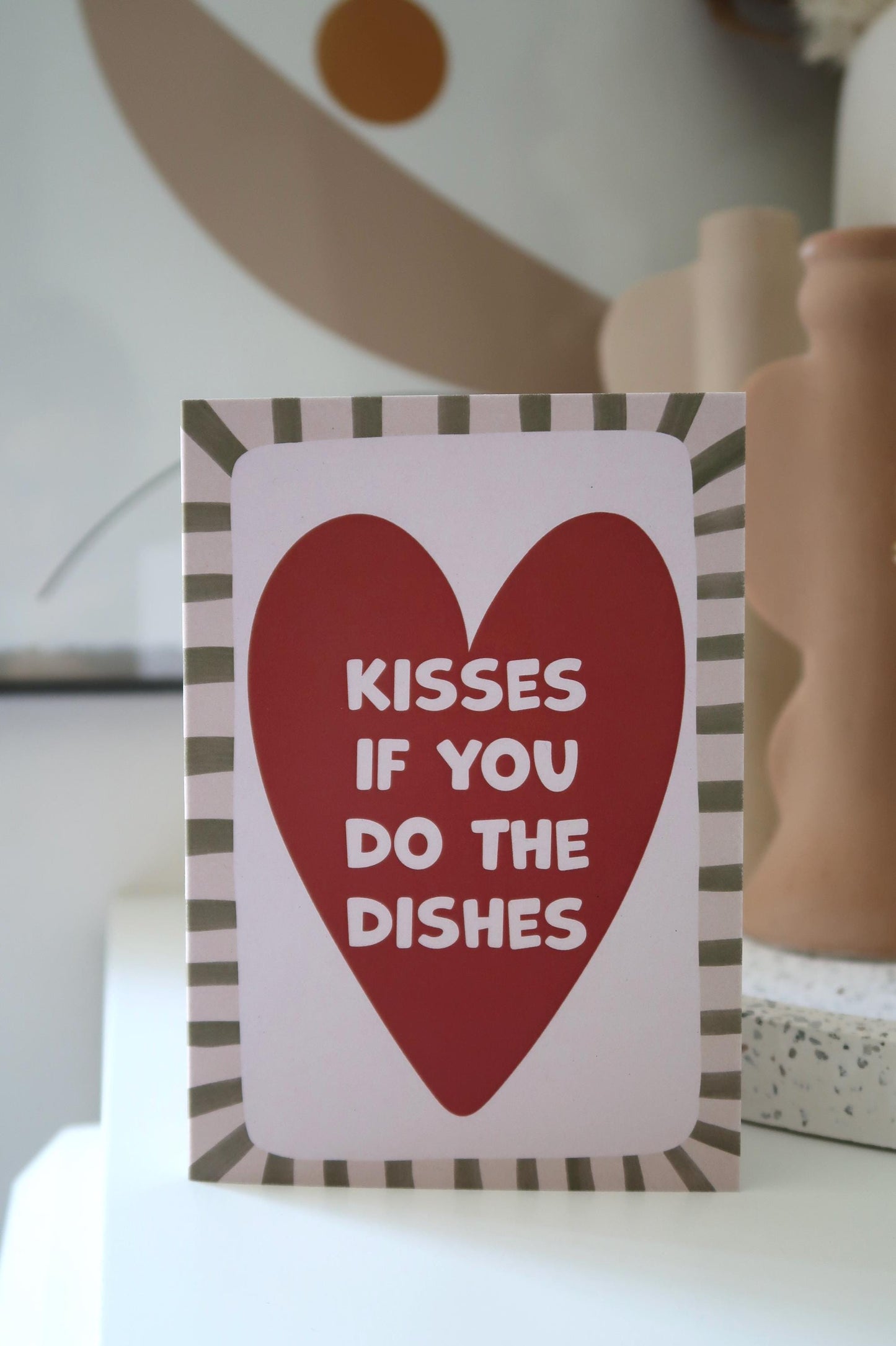 Kisses If You Do The Dishes Greeting Card