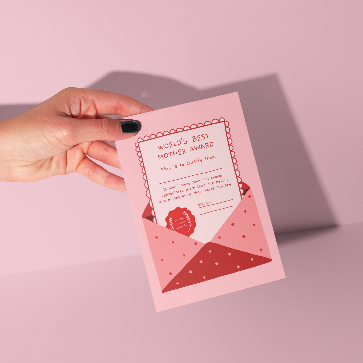 World's Best Mother Award Greeting Card
