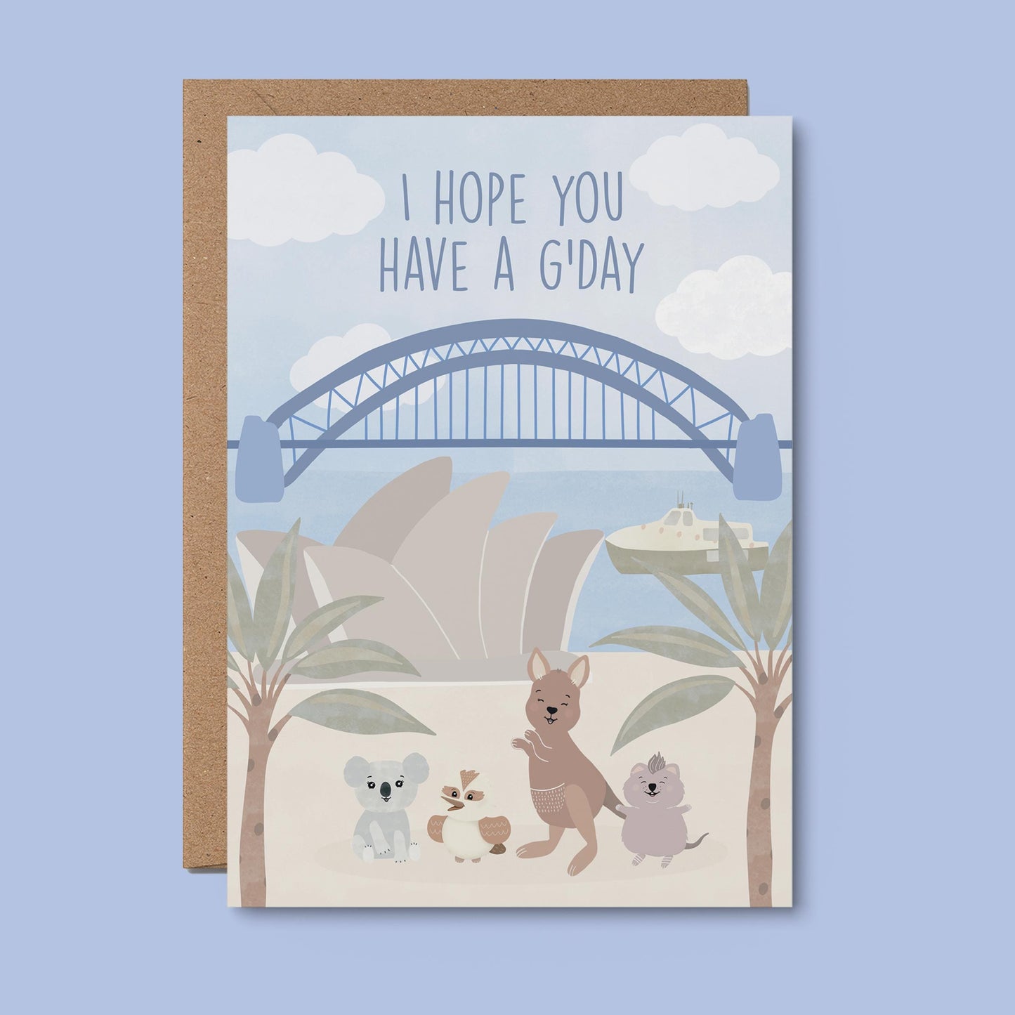 Have a G'day Blue - Greeting Card