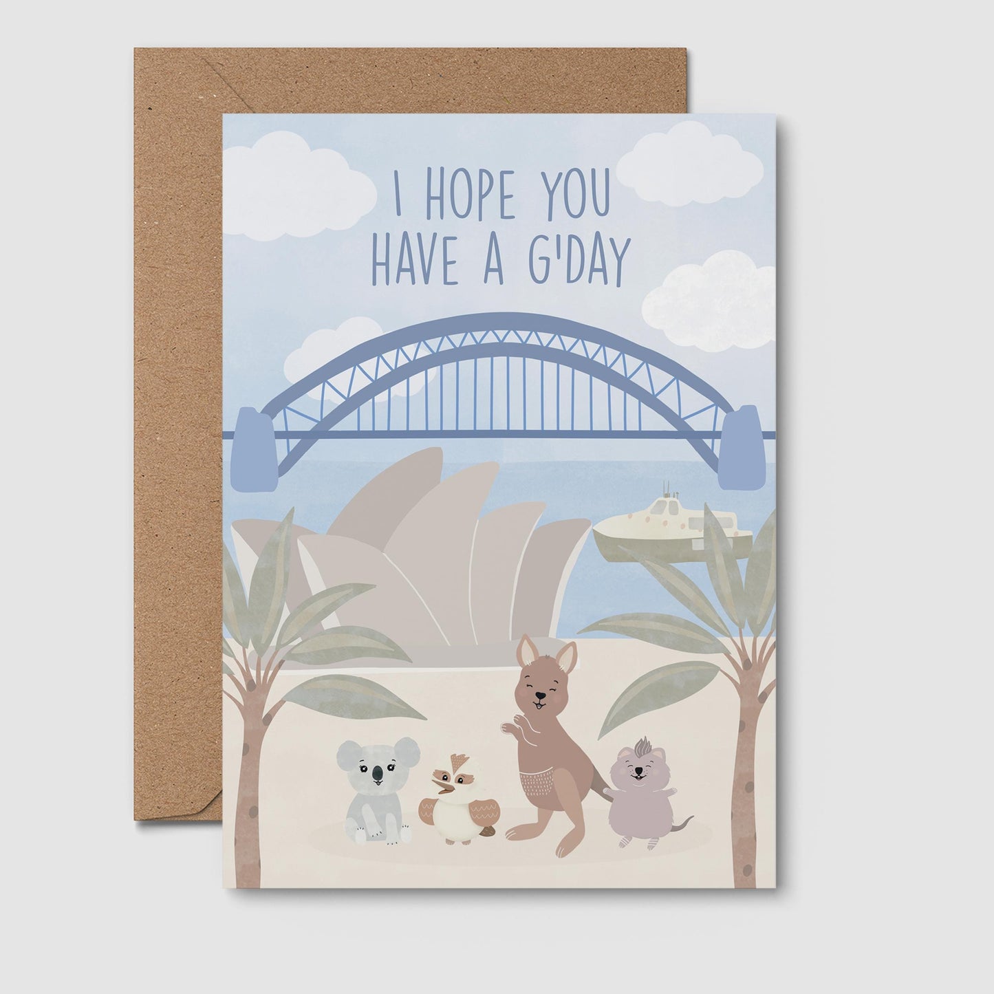 Have a G'day Blue - Greeting Card