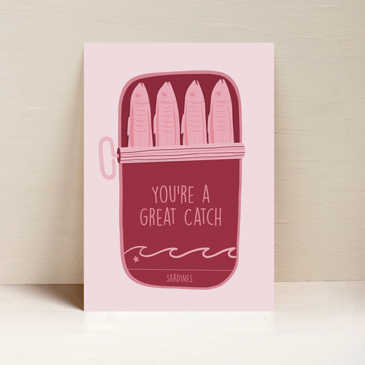 Great Catch A4 Art Print
