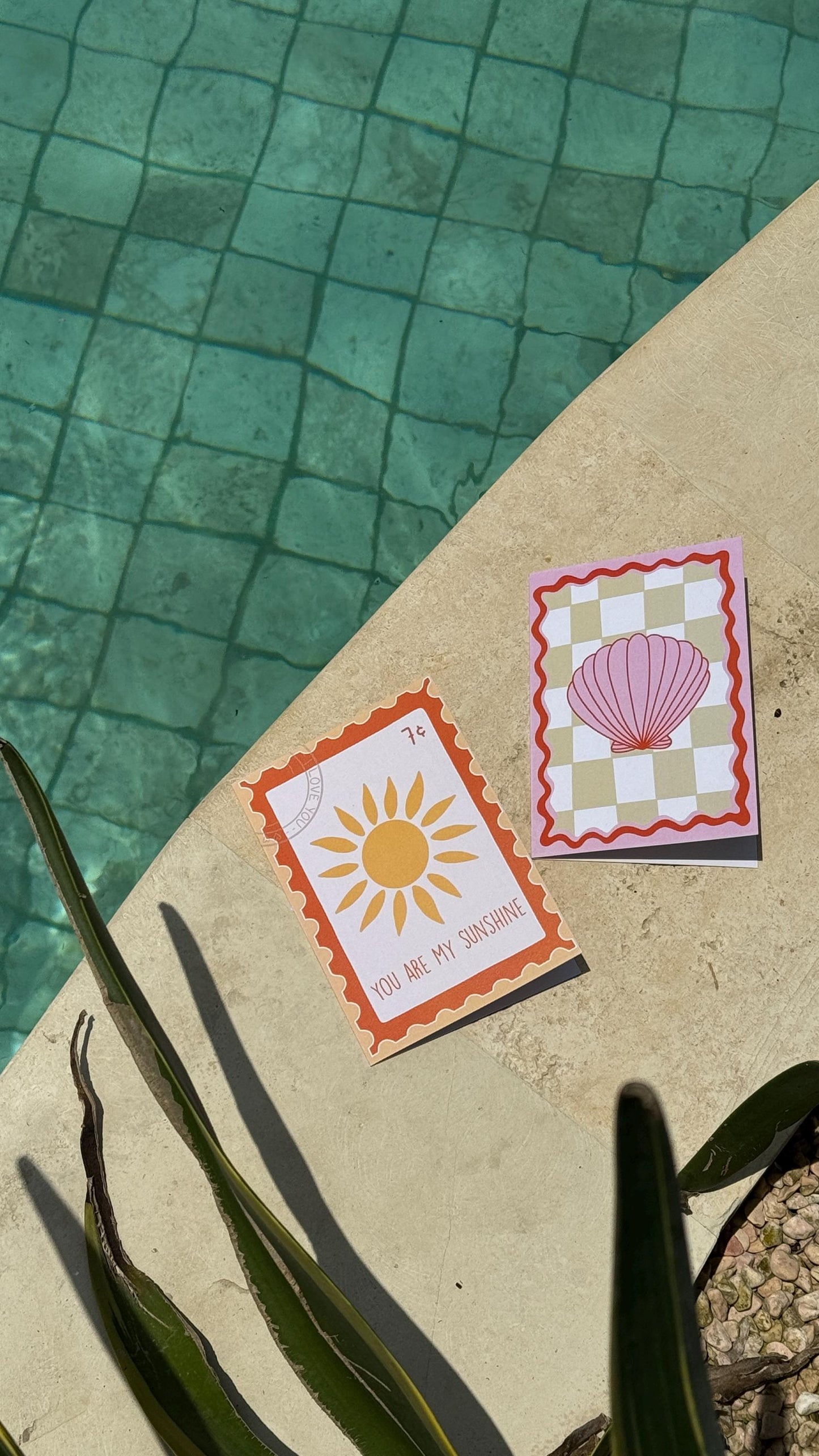 Plain Pink Shell Card