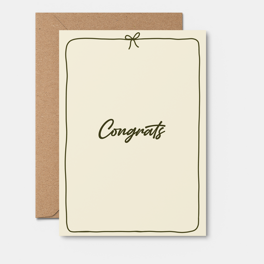 Congratulations Bow Greeting Card