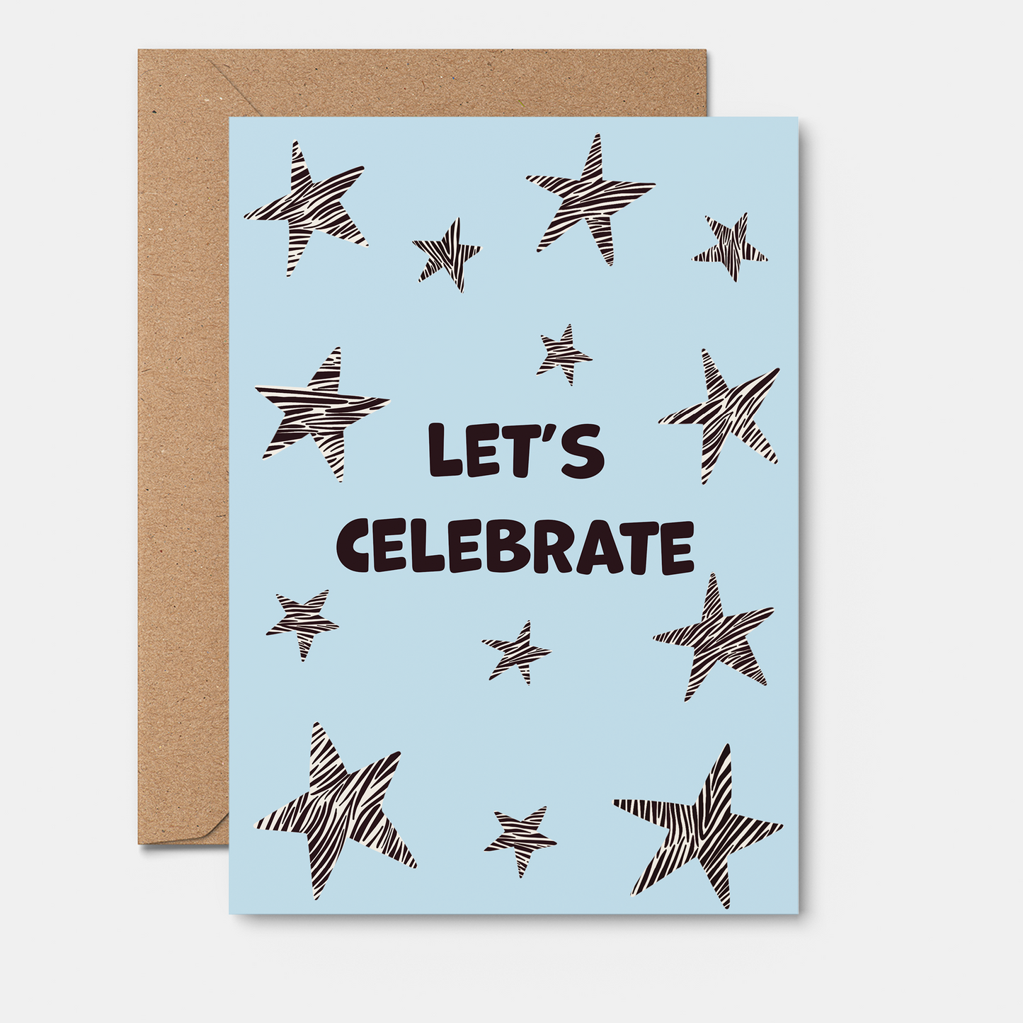 Let's Celebrate Zebra Print Card