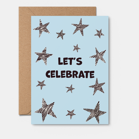 Let's Celebrate Zebra Print Card