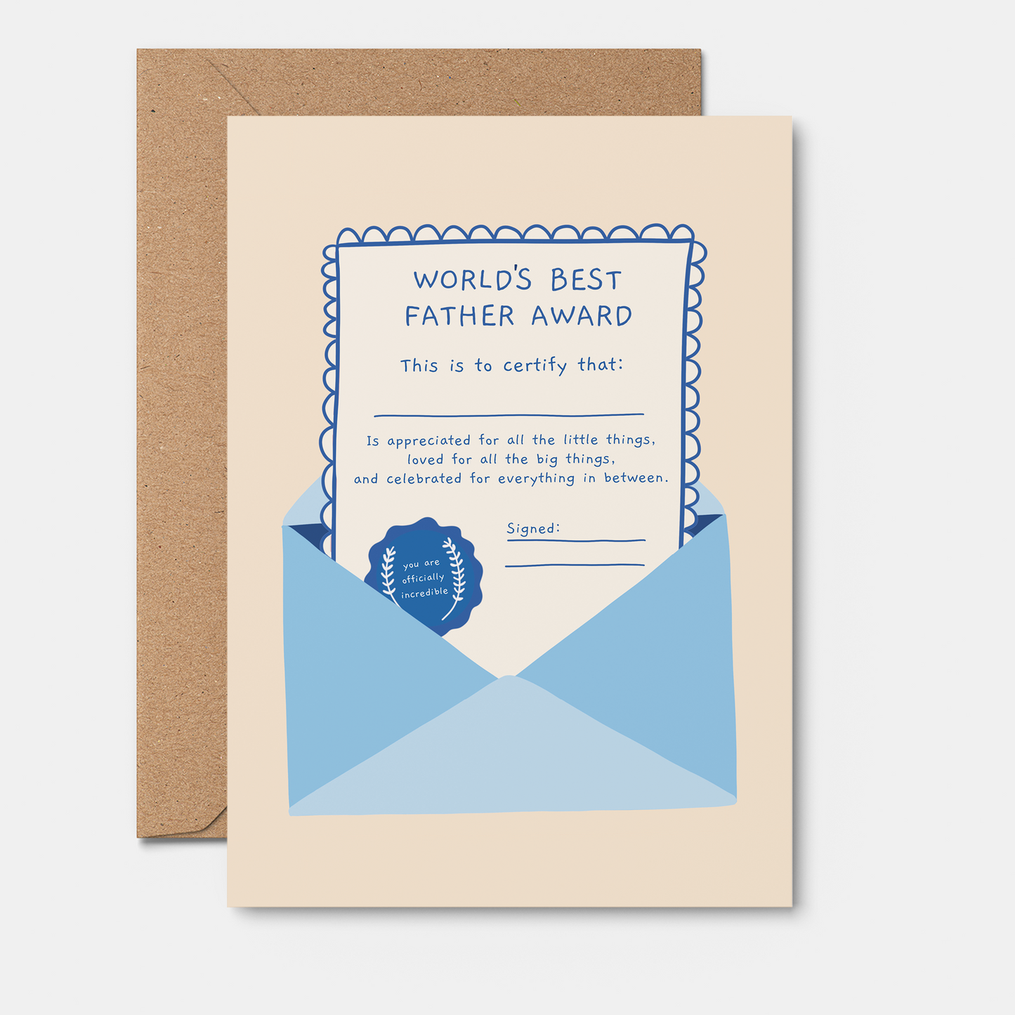 Best Dad Award Father's Day Card