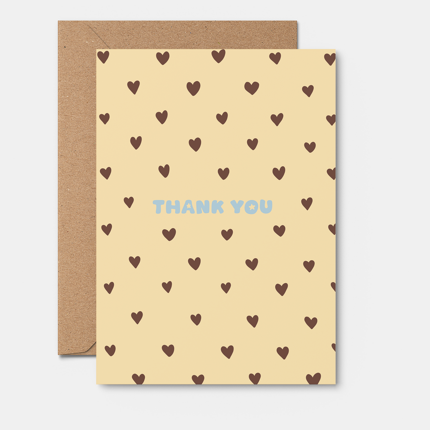 Thank You Yellow Hearts Greeting Card