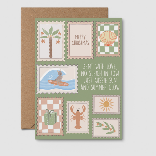 Christmas Stamps - Greeting Card
