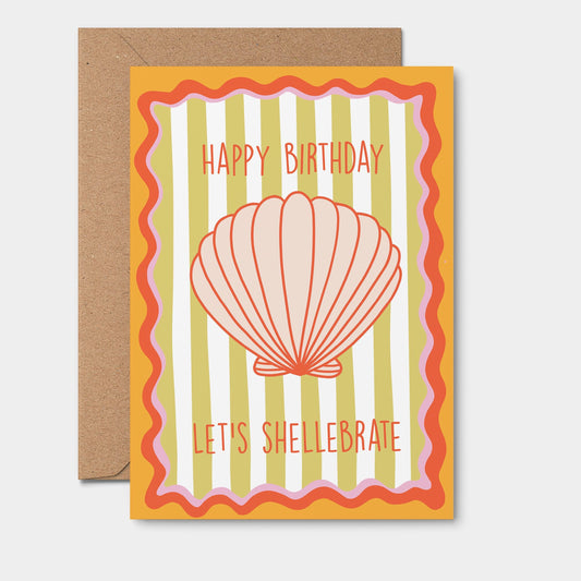 Happy Birthday Let's Shellebrate - Greeting Card