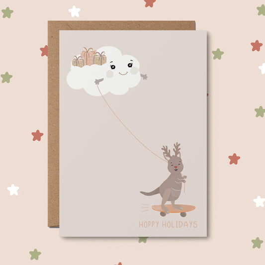 Hoppy Holidays Christmas card