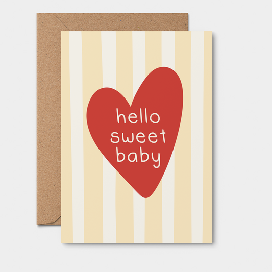 Hello Sweet Baby - Baby Card