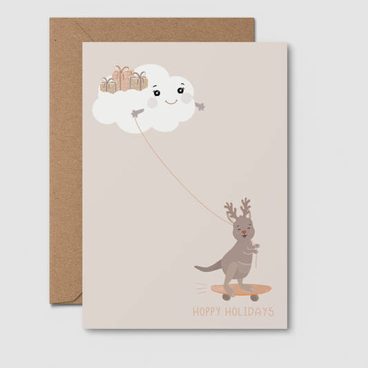 Hoppy Holidays Christmas card
