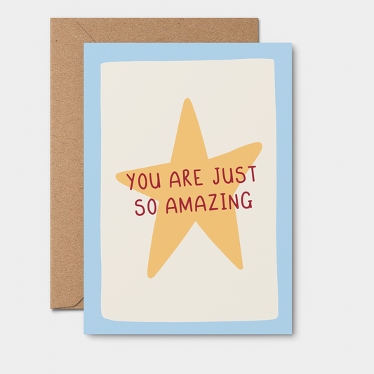 You Are Amazing Blue - Greeting Card
