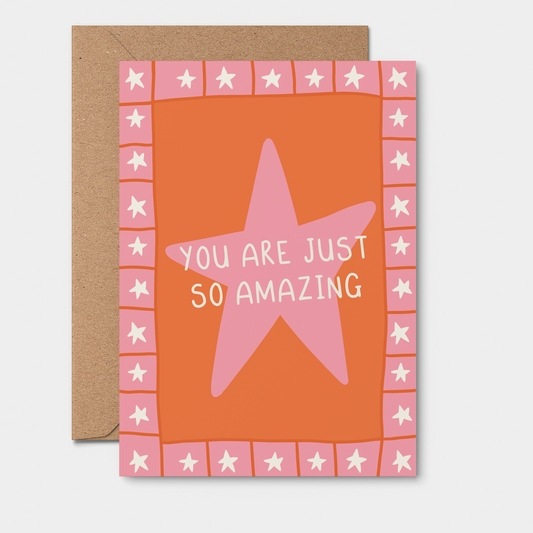 You Are Amazing Orange - Greeting Card